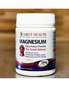 Cabot Health Magnesium Ultra Potent Powder Citrus