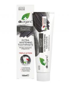 Dr Organic Extra Whitening Toothpaste with Activated Charcoal 