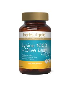 Herbs of Gold Lysine 1000 + Olive Leaf