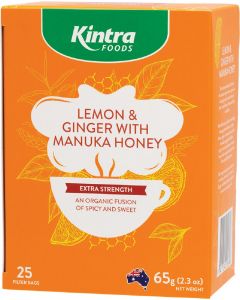 Kintra Foods Lemon & Ginger Herbal Tea with Manuka Honey