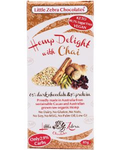Little Zebra Hemp Delight Dark Chocolate with Chai