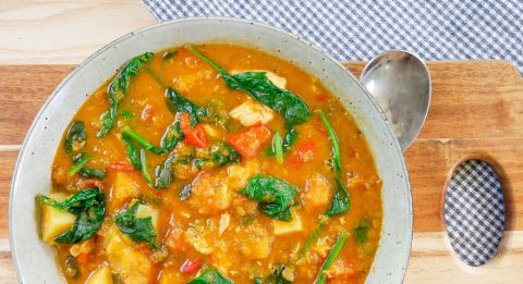 Chicken Tomato Lentil Soup