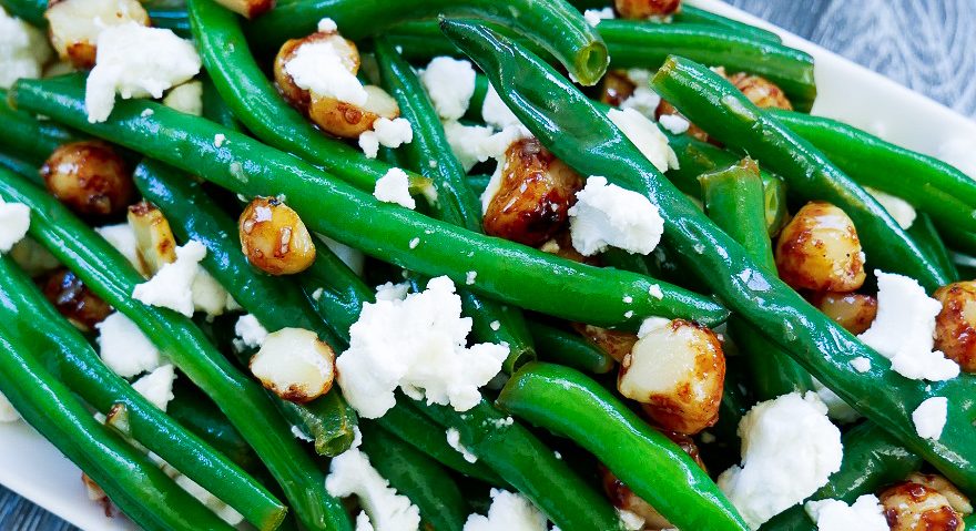 Green Bean & Roasted Macadamia Salad with Lime Dressing