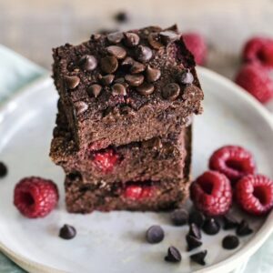 Raspberry and Chocolate Brownie with Chocolate Bone Broth