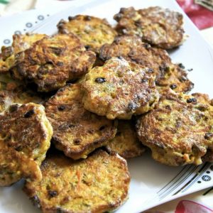 Spring Zucchini, Corn and Olive Fritters