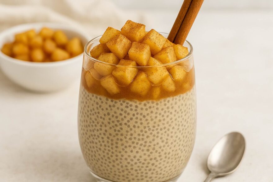 spiced apple chia pudding